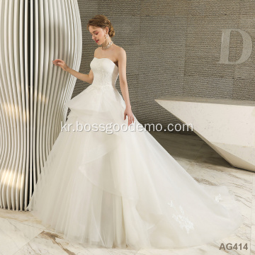 도매 흰색 신부 가운 볼 가운 웨딩 드레스 2020